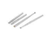 4pcs 8Ft Metal Rod Telescopic 5 Sections Antenna Remote Aerial for FM Radio TV