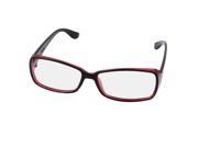 Unique Bargains Single Bridge Clear Lens Plain Glasses Eyeglasses Plano Spectacles Coffee Color