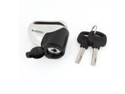Unique Bargains Anti Theft Silver Tone Black Stainless Steel Motorcycle Disc Brake Lock