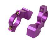 Unique Bargains 2 Pcs 10mm Screw Thread Purple Aluminum Motorbike Handle Bar Mirror Holder