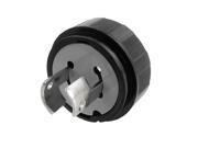 Black LK6220 AC 250V 20A 2 Pin Locking Wiring Plug