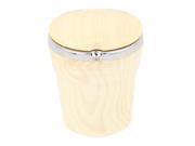 Portable Cylinder Shaped Ashtray for Car with Blue LED Light Beige