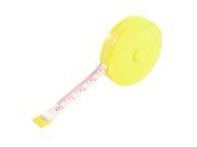 150cm 60 Inch Plastic Round Shell Press Button Retractable Tape Measure Yellow