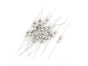 20pcs 250V 2.5A 4x11mm Fast blow Acting Axial Lead Glass Fuse Tube 6.5cm Length