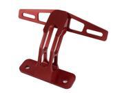 Unique Bargains Red Metal Adjustable License Plate Holder Bracket Stand for Motorcycle