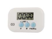 Unique Bargains Kitchen Cooking Game Alarm Clock 4 Digit LCD Digital Count Down Timer White Blue
