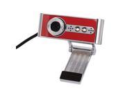 Unique Bargains Rotatable 2 LED Clip on USB 2.0 Webcam PC Camera Red Silver Tone