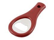 Unique Bargains Dark Red Plastic Handle Racket Shaped Beer Milk Juice Bottle Opener