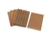 90x70mm Single Side Copper Coated Brown Printed Circuit Board Stripboard 5 Pcs