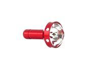 Unique Bargains Red Faux Crystal Accent 3.5mm Anti Dust Plug Ear Cap Stopper for Smartphone