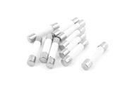 Unique Bargains 10 PCS 5 x 25mm Fusible Core Cylinder Cap Ceramic Tube Fuse Links 250V 8A