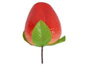 Unique Bargains Glossy Green Leaves Red Foam Strawberry Emulational Fruit Decor