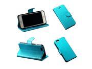 PU Leather Card Pouch Phone Flip Stand Case Cover Blue for iPhone 6 6th 4.7