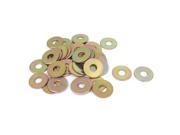 Unique Bargains 40Pcs M10x28mmx2mm Gold Tone Metric Round Flat Washer for Bolt Screw