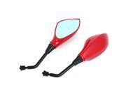 2 Pcs 360 Degree Angle Motorcycle Blind Spot Rear Mirror Red