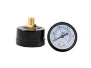 Round 1 8 BSP Male Thread Dial Water Pneumatic Air Pressure Gauge 2Pcs