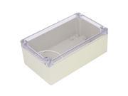 Unique Bargains Rectangular Electrical Power Distribution Box Guard Cover Light Gray Clear
