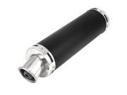 0.6 Inlet Dia Black Exhaust Pipe Muffler Silencer for Motorcycle