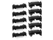 Unique Bargains 10 Pcs 2.54mm Pitch 16 Pins Dual Rows Right Angle IDC Box Connector Headers