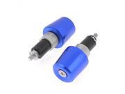 Unique Bargains 2 x Blue Metal Hand Brake Handle Plug Cover Protector for Motorbike