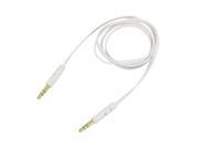 Unique Bargains M to M 3.5mm to 3.5mm White Headphone Stereo Audio Extension Adapter Cable 3.4FT