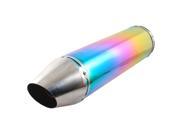 Motorbike 25mm Inlet Dia Colorful Stainless Steel Exhaust Pipe Muffler