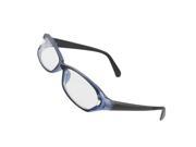 Ladies Dark Blue Plastic Full Frame Rectangular MC Lens Plano Glasses