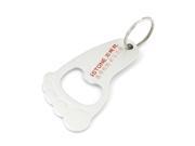 Portable Metal Silver Tone Foot Shaped Beer Bottle Opener w Key Ring