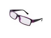 Unique Bargains Unique Bargains Women Clear Lens Purple Black Plastic Full Rim Plano Glasses Spectacles