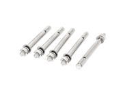 M10x120mm Stainless Steel Hex Nut Expansion Sleeve Anchor Bolts Screws 5 Pcs
