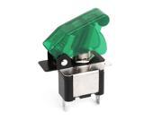 Unique Bargains Green 12V 20A Car Truck Cover LED SPST Toggle Rocker Switch Control On Off