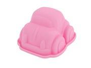 Unique Bargains Car Shape Silicone Ice Cube Pudding Cookie Jelly Cake Mold Mould DIY Tools Pink