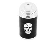 Portable Automatic Button Cylinder Shaped Ashtray for Car Black
