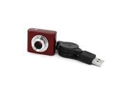 Unique Bargains Plastic Red Shell Clip on USB 2.0 Webcam Camera for Notebook Laptop
