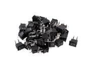 50 Pcs Black AC 250V 6A 125V 10A On Off DPST 4Pin Snap in Mounting Rocker Switch