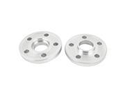 Car 5x100 Bolt 15mm Thickness Wheel Hub Adapter Spacer Silver Tone Pair