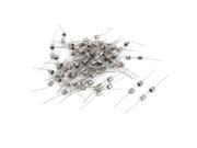 AC 250V 10A 20mm x 5mm Axial Lead Type Fast Acting Glass Tube Fuses 50pcs