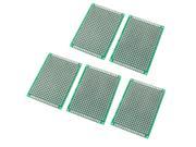 Unique Bargains 5 Pcs Double Side Prototype FR 4 Tinned PCB Board Green 5x7cm