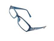 Unique Bargains Lady Blue Plastic Arms Multi Coated Lens Plain Plano Glasses Eyeglass