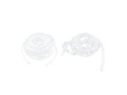 Unique Bargains 2Pcs 12mm 20mm White Spiral Wrap Sleeving Band Tube Computer Manager Cable 4M