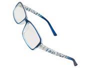 Unique Bargains Lady Rectangle Blue Clear Plastic Arms Full Rim Spectacles Plain Glasses