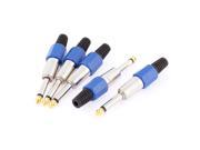 Unique Bargains 5 Pcs 6.35mm 1 4 Inch Stereo Male Plug Connector Plastic End Adapter
