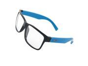 Unique Bargains Unique Bargains Plastic Arms Square Lens Full Rimmed Plano Spectacles Black Blue