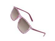 Unique Bargains Woman Pink Thin Arms Square Full Frame Gradient Lens Plain Glasses Spectacles