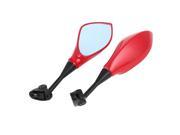 Unique Bargains Pair Blind Spot Rear Mirror Red for Motorcycle Motorbike