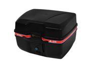 Universal Black Motocycycle Luggage Top Case Tail Box Holder 33 x 26 x 23cm