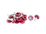 15 Pcs Hex Socket Round Cap License Plate Bolt Screw Red for Car