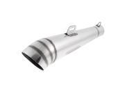 48mm Inlet Dia Sliver Tone Stainless Steel Exhaust Muffler Tip for Motorcycle