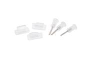 6Pcs Clear Anti Dust Headset Charger Plug Ear Cap Cover for iPhone 5 5S 6