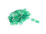 Unique Bargains 100 Pcs Green Body 30A Mini Blade Fuses for Vehicle Car Auto Stereo